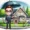 A more realistic semi-realistic cartoony image of a person with short brown hair and glasses, standing confidently in front of a well-maintained suburban house. They are holding a large umbrella over the house, symbolizing protection. The scene includes a neatly trimmed lawn, a driveway, and trees in the background, with detailed textures and lighting to create a lifelike yet approachable feel.