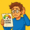 A cartoon-style illustration of a worried young man with brown hair and glasses holding a credit score report showing a drop, against a bright yellow background.